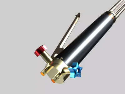 Gas Cutting Torch Low-poly 3D model