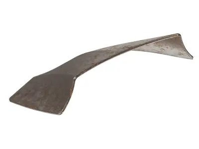 Rusty Steel Car Bonnet 3D model