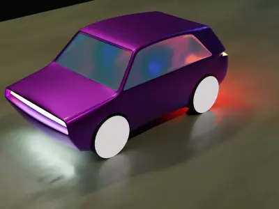 Artificial Car Free low-poly 3D model