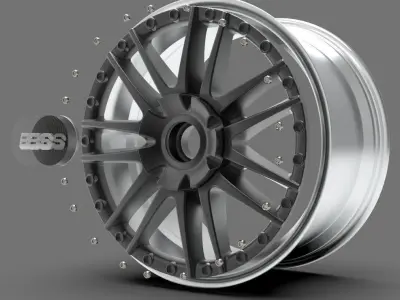 BBS multi-piece rim 8-5 x 19 ET20 1760 3D model