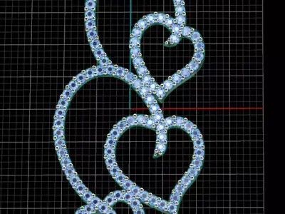 free jewelry love heart pendant  Free 3D print model