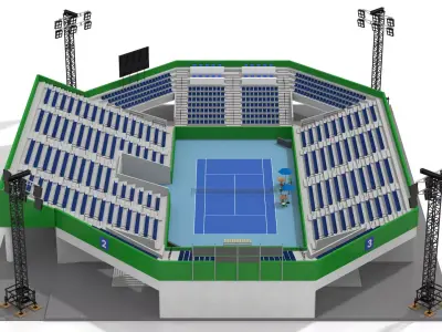 Tennis Stadium 3D model