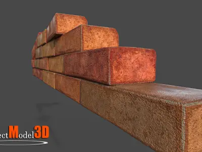 Bricks-Version001 bricks Low-poly 3D model