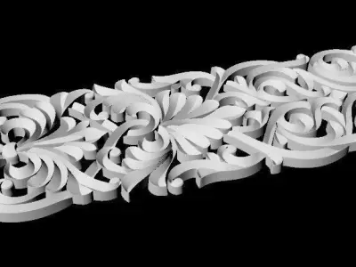 Central decor ornament for furniture 3D model 473