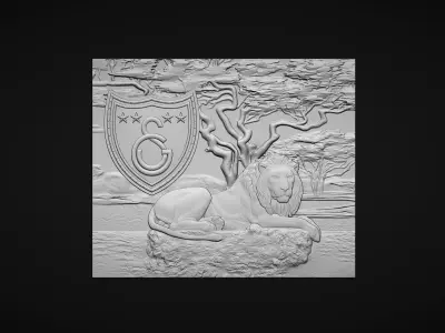 Galatasaray Football Club Lion Wall Decor 3D print model