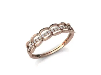 Women Ring Diamond Stone STL 3DM Lightweight Printable 3D print model get