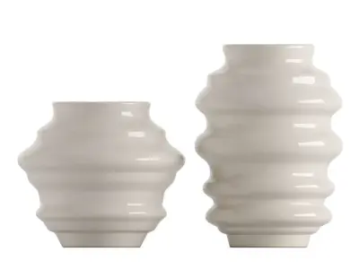 Set 2 tiered vase 3D model