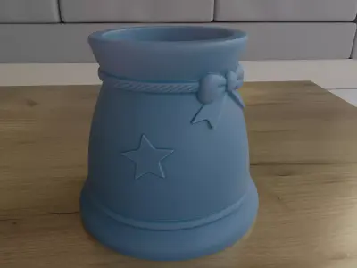 Santa Bag Planter and Candy Container STL 3D print model