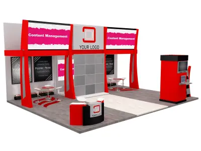 Booth Exhibition Stand a586b 3D model