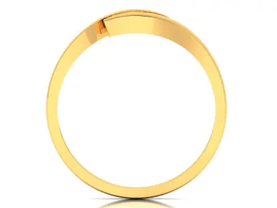 Solitaire Engagement Wedding Ring 3D print model 7