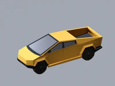 Cyber Truck Low-Poly Low-poly 3D model