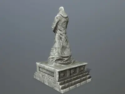 statue 4 lord of rings Low-poly 3D model