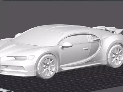 Buggati Chiron 3D Car Model 3D print model