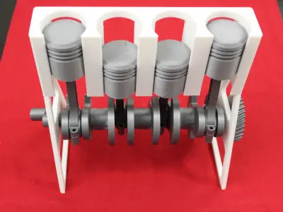 4  cylinder engine ready to print 3D print model