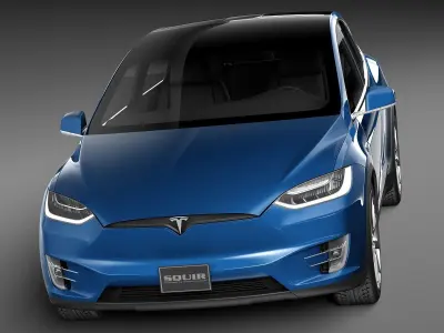 Tesla Model X 2017 3D model purchase
