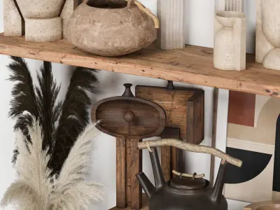 Decorative Set Rustic style 08 3D model