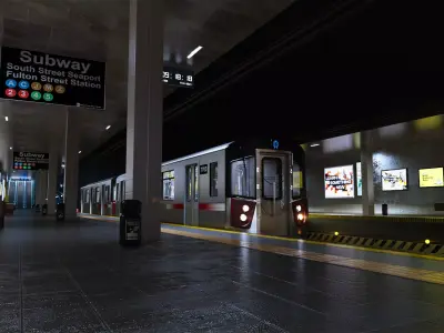 Subway station Low-poly 3D model