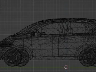 car low poly model Low-poly 3D model