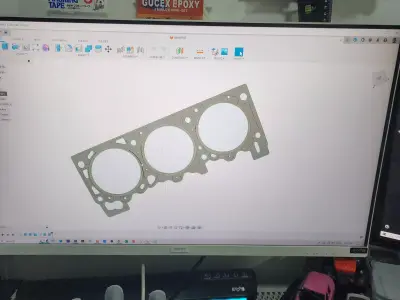 3 Cylinder Gasket Keychain Free 3D print model