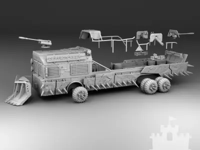 Cabriolet bus 3D print model