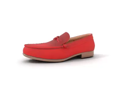Red Suede Loafer model pack Low-poly 3D model