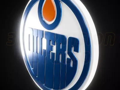Edmonton Oilers logo - Cinematic - 3D print 3D model