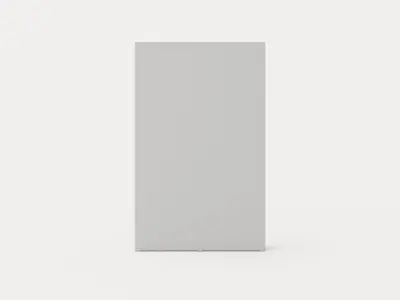 Compact Bed Cabinet Vertically 120x200 White Low-poly 3D model