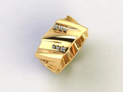 Ring Wave 3D print model