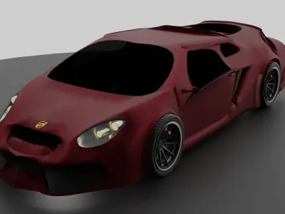 porsche sports car 3D model