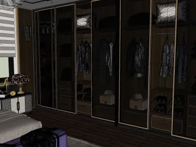 Luxury Interior Bedroom design  01 Design  3D model