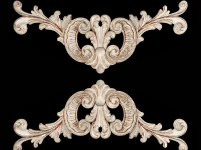 Classic carved 120 3D model