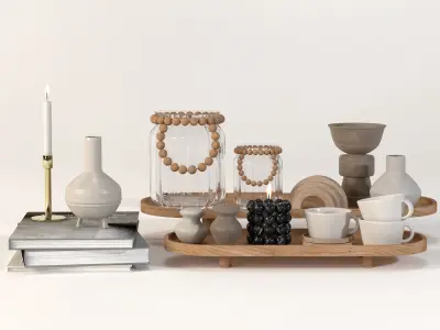 Modern Decorative Set 01 3D model