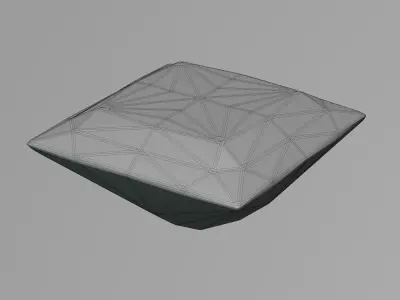 Princess Diamond Ideal Cut 3D model