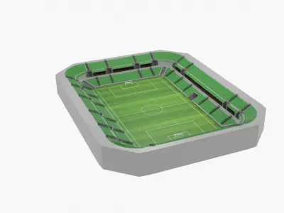 Football Stadium Low-poly 3D model 36
