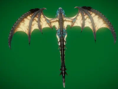  Lizard Dragon  Low-poly 3D model