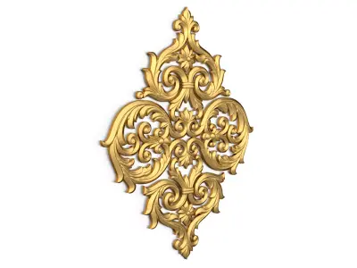 Decorative carved  Ceiling Center - for CNC router 3D print 01 3D print model