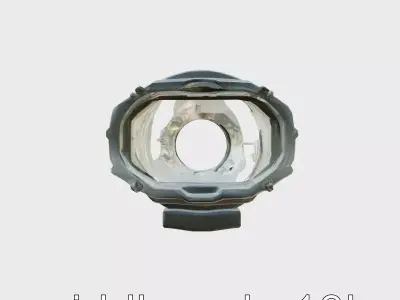 Cryogenic Capsule with Frosted Glass and Interface Modules Low-poly 3D model