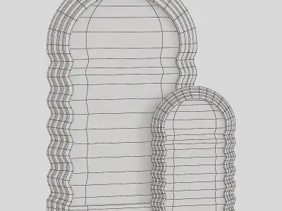 WAVE MID-CENTURY VINTAGE RETRO WAVY CURVY STANDING MIRROR 3D model