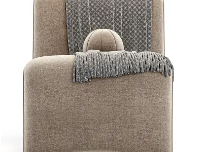 Bridgette Chair Cardiff Cream By Highfashionhome 3D model
