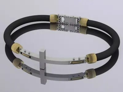 Cross Bracelet Elegant Jewelry Brand 3D print model