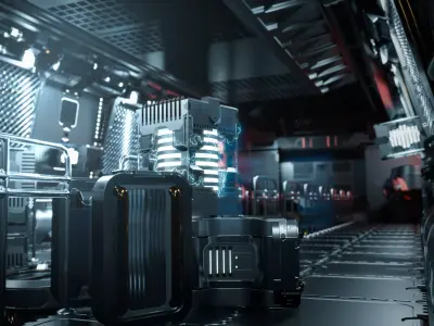 24 Sci-Fi 3D models - Interior Asset Pack 3D model