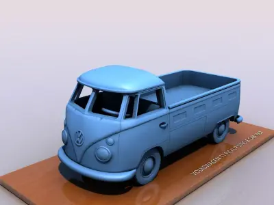 VOLKSWAGEN T1 SINGLE CABINE 1962 3D print model