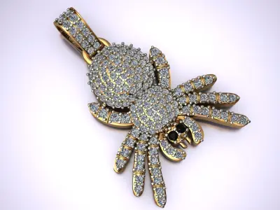 Spider Diamond Pendant 3D print model