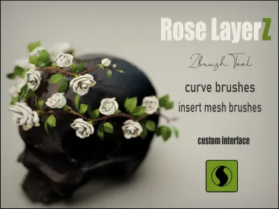 Rose LaerZ  Zbrush tool  Low-poly 3D model