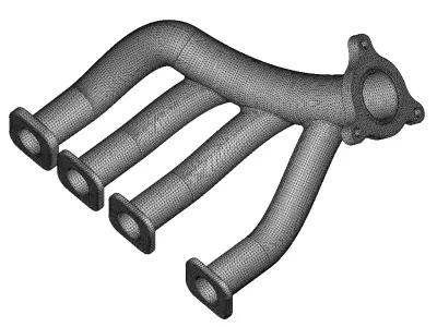 Titanium Vehicle Exhaust Manifold 3D model