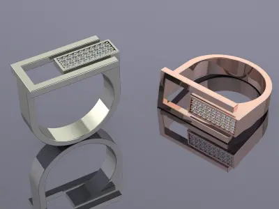Jewelry Ring Gold Mk-087 3D print model