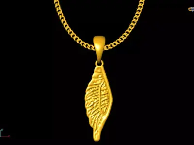 Wings pendant charms - one inch pendant 3D print model