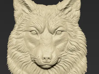 Wolf Head A25 3D print model