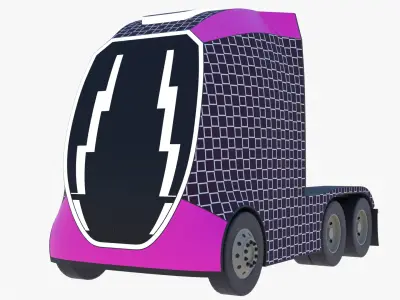 Future semitruck IX PBR 3D model