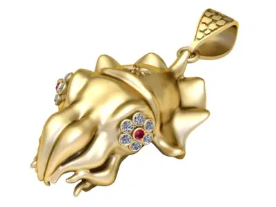 JELLYFISH PENDANT 3D PRINTABLE MODEL  3D print model